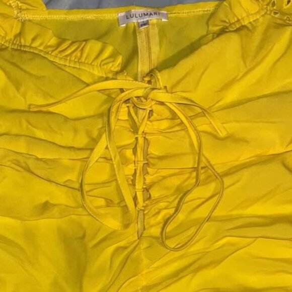 Yellow Midriff Top by Lulumari, Large - Picture 9 of 13